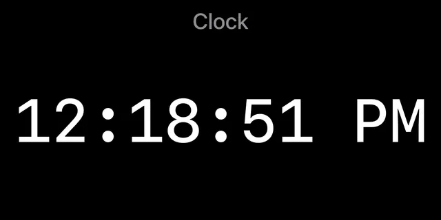The Clock showing the time of day