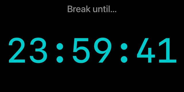 A Count-to timer at 23:59:41