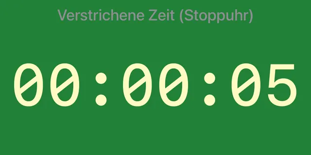 Verstrichene Zeit auf dem grünen Hintergrund für die Mindestzeit