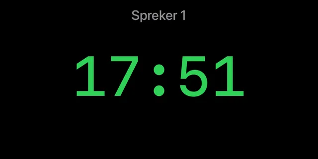 De timer schermvullend